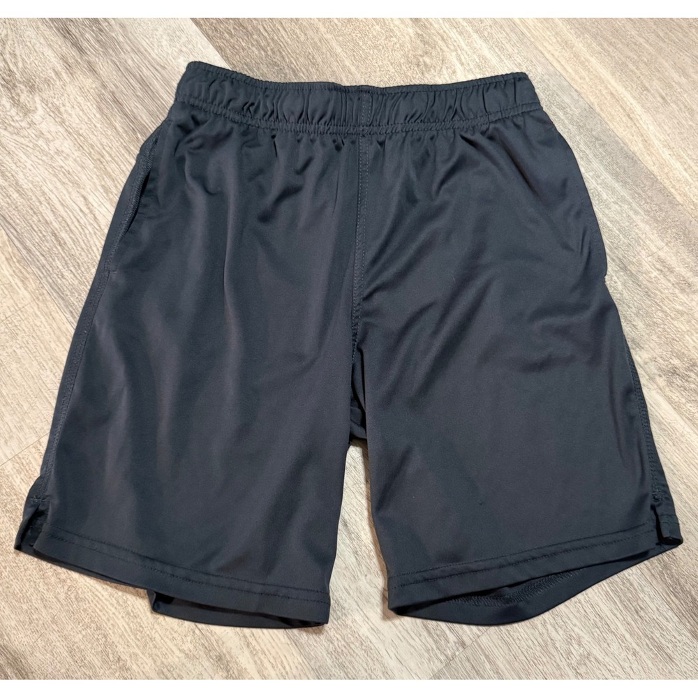 Athletic Works Boys DriWorks Black Athletic Shorts Size L 10-12 Recycled Poly